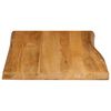 vidaXL Dessus de table 70x60x3,8 cm bord vivant bois massif manguier