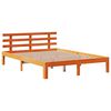 vidaXL Cadre de lit et t&ecirc;te de lit sans matelas cire marron 160x200 cm