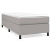 vidaXL Sommier &agrave; lattes de lit avec matelas Gris clair 80x200 cm Tissu