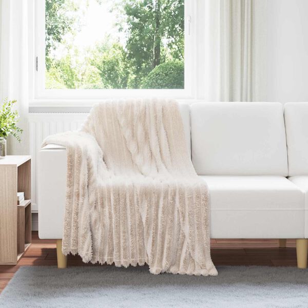 vidaXL Couvertures &agrave; jeter 6 pcs Beige 150 x 130 cm Toison