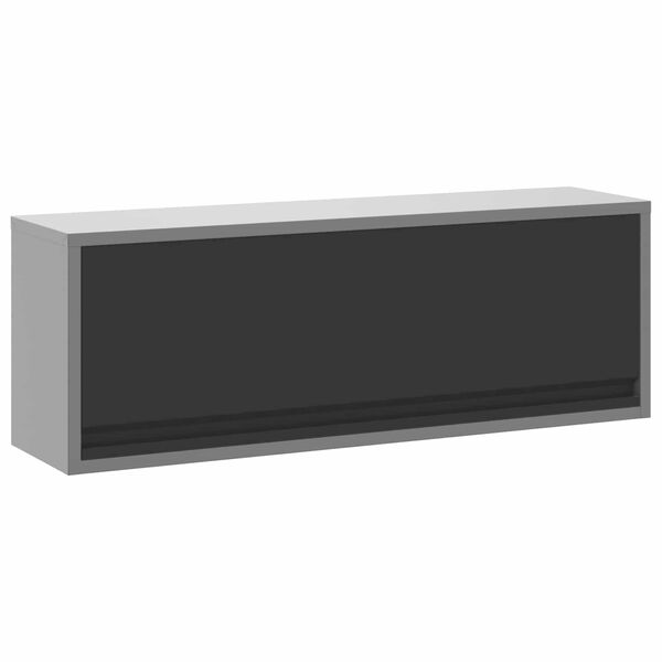 vidaXL Placard de travail 10 pcs Noir Bois d'ing&eacute;nierie et acier