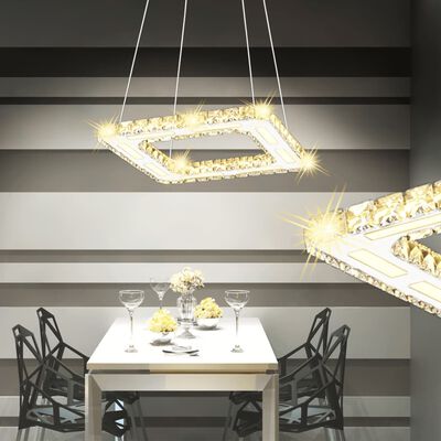 vidaXL lampe suspendue LED Cristal 15,4 W