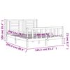 vidaXL Cadre de lit sans matelas blanc 160x200 cm bois de pin massif