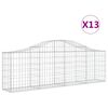vidaXL Paniers à gabions arqués 13 pcs 200x30x60/80 cm Fer galvanisé