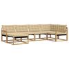 vidaXL Ensemble de canap&eacute;s d'ext&eacute;rieur 6 pc Blanc et Beige