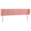 vidaXL T&ecirc;te de lit avec oreilles Rose 203x23x78/88 cm Velours