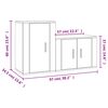 vidaXL Ensemble de meubles TV 2 pcs Blanc Bois d'ing&eacute;nierie