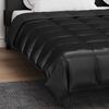 vidaXL Duvet d'&eacute;t&eacute; simple Noir 240 x 260 cm Satin et Microfibre