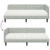 vidaXL Cadre de lit d'angle Gris clair 90 x 190 cm Velours