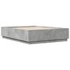 vidaXL Cadre de lit sans matelas gris b&eacute;ton 150x200 cm