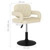 vidaXL Tabouret de bar Cr&egrave;me Tissu