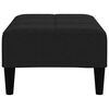 vidaXL Canap&eacute;-lit &agrave; 2 places avec tabouret Noir Tissu microfibre