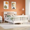 vidaXL Cadre de lit sans matelas blanc 160x200 cm bois de pin massif