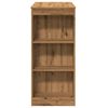vidaXL Table de bar avec &eacute;tag&egrave;res ch&ecirc;ne artisanal bois d'ing&eacute;nierie