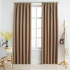 vidaXL Rideaux occultants avec crochets 2 pcs Taupe 140x245 cm