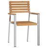 vidaXL Chaise de jardin 4 pcs Huile Naturelle Bois de teck massif