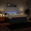 vidaXL Sommier &agrave; lattes de lit avec matelas Bleu 180x200 cm Tissu
