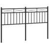 vidaXL T&ecirc;te de lit de remplacement m&eacute;tal noir 135 cm