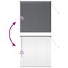 vidaXL Store de Fen&ecirc;tre avec des rideaux Gris fonc&eacute; Aluminium