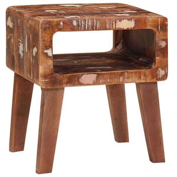 vidaXL Table d'appoint Marron 40 x 32 x 46 cm Bois Recyclé Solide