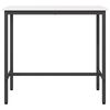 vidaXL table Blanc 100 x 50 x 91 cm Bois d'ing&eacute;nierie et acier