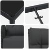 vidaXL Ensemble de salle &agrave; manger pour jardin 7 pcs Noir polyrotin