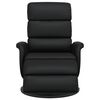vidaXL Fauteuil inclinable avec repose-pieds noir similicuir