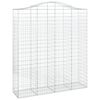 vidaXL Paniers &agrave; gabions arqu&eacute;s 2 pcs 200x50x220/240 cm Fer galvanis&eacute;