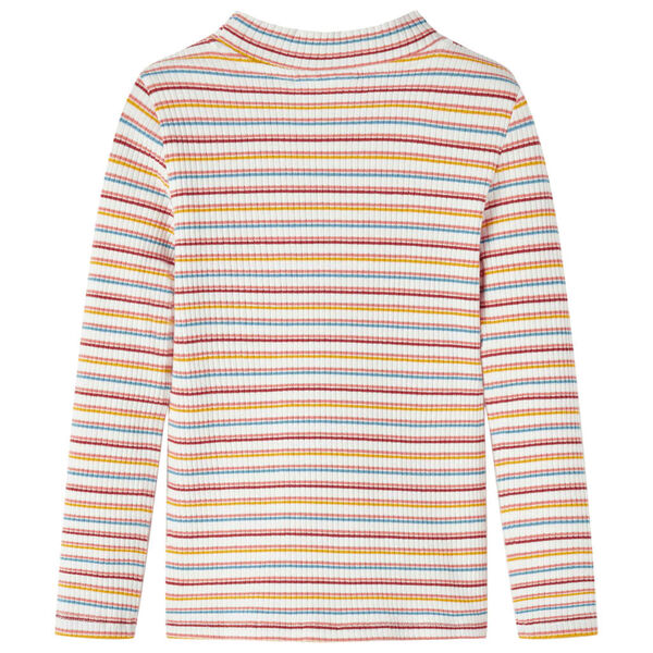 T-shirt enfants manches longues faux col roul&eacute; &eacute;cru 128