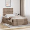 vidaXL Lit avec rangement et LED Cappuccino 120 x 190 cm Simili cuir