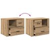 vidaXL Cabinet de chevet avec tiroir Ch&ecirc;ne artisanal 35 x 60 x 50 cm
