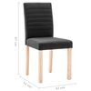 vidaXL Chaises &agrave; manger lot de 2 noir tissu