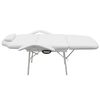 vidaXL Fauteuil de massage pour traitement facial Simili-cuir Blanc