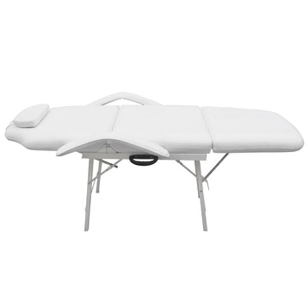 vidaXL Fauteuil de massage pour traitement facial Simili-cuir Blanc