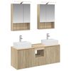 vidaXL Ensemble d'armoire de salle de bain 5 pcs Ch&ecirc;ne Sonoma