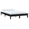vidaXL Cadre de lit sans matelas noir 160x200 cm bois massif