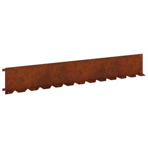 vidaXL Bordure de Pelouse 10 pc 102 x 15 x 4 cm Acier Rouill&eacute;