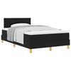 vidaXL Lit &agrave; ressorts avec coussin Noir 120 x 190 cm tissu