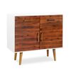 vidaXL Buffet Bois d'acacia massif 90x33,5x83 cm