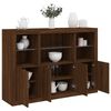 vidaXL Buffets avec lumi&egrave;res LED 3 pcs ch&ecirc;ne brun bois d'ing&eacute;nierie