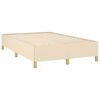 vidaXL Sommier &agrave; lattes de lit matelas et LED cr&egrave;me 120x190 cm tissu