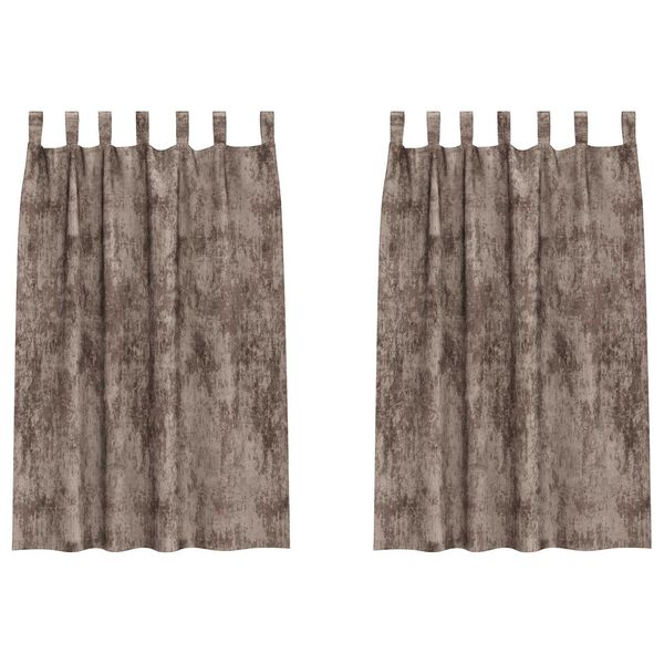 vidaXL Rideaux en velours 2 pcs Cappuccino 175 x 140 cm Velours