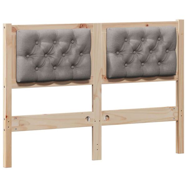 vidaXL T&ecirc;te de lit Autre Marron et taupe 120 cm Bois massif en pin