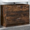 vidaXL Meuble d'&eacute;vier ch&ecirc;ne fum&eacute; 78x37x59 cm bois d'ing&eacute;nierie