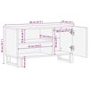 vidaXL Meuble TV noir 80x33x46 cm bois massif de manguier