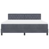 vidaXL Lit &agrave; ressorts avec matelas Gris fonc&eacute; 180 x 200 cm Velours
