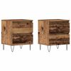 vidaXL Cabinet de chevet 2 pc Bois ancien 40 x 35 x 50 cm
