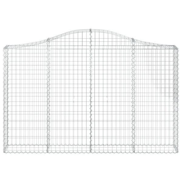 vidaXL Paniers &agrave; gabions arqu&eacute;s 14 pcs 200x30x120/140 cm Fer galvanis&eacute;