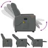 vidaXL Fauteuil inclinable de massage &eacute;lectrique Gris fonc&eacute; Tissu