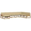 vidaXL Ensemble de canap&eacute;s d'ext&eacute;rieur 8 pc Blanc et Beige